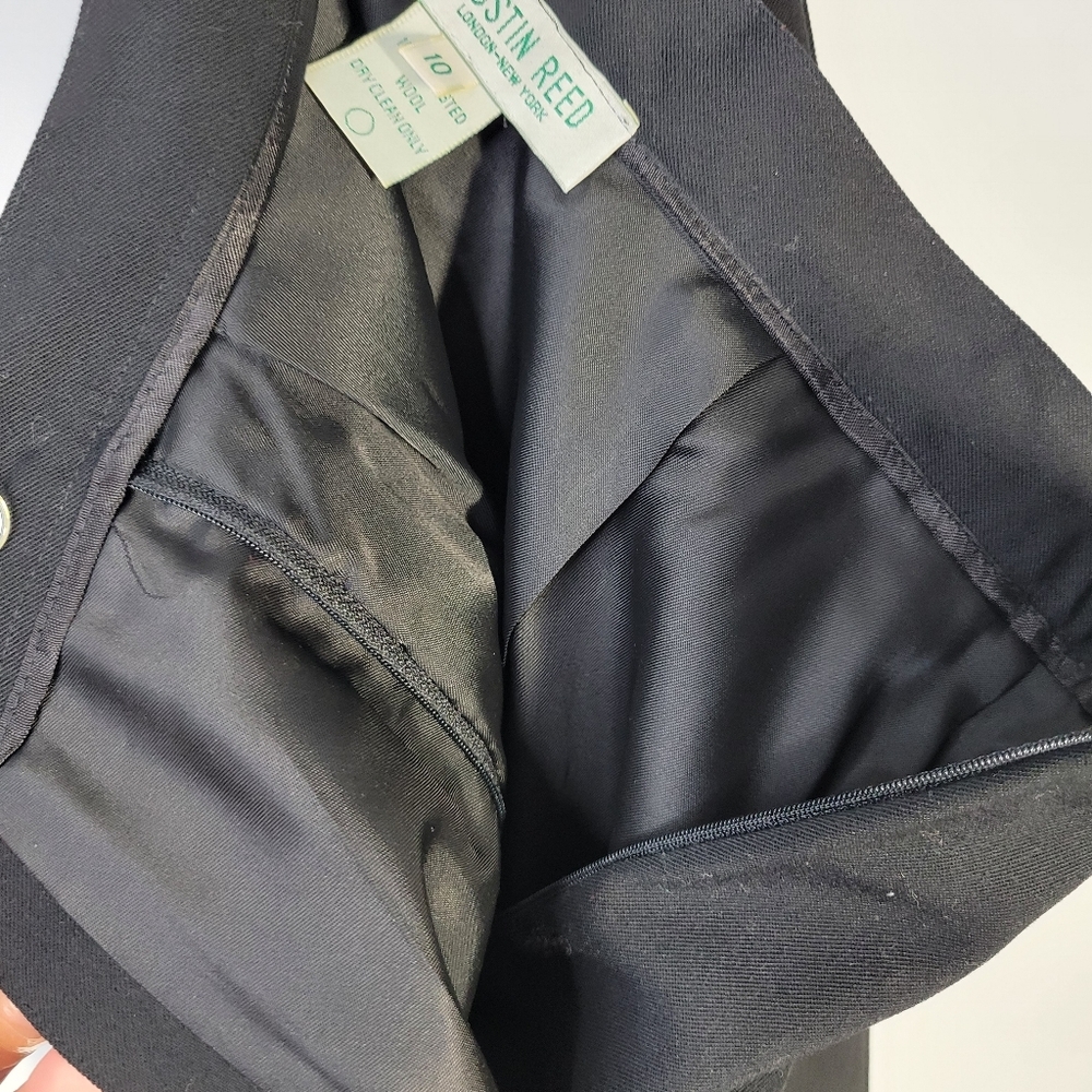 Womans Austin Reed Black 100% Wool Skirt Lined Size 10 - Picture 11 of 11